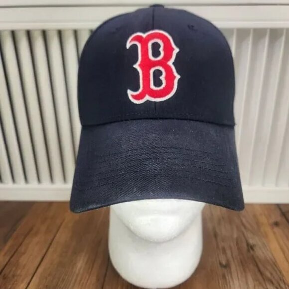 VINTAGE Boston Red Sox Hat Cap SnapbackBlue MLB Baseball Mens Twins Enterprise - Picture 1 of 11